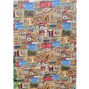 Robert Kaufman Lifes Journey Vintage Labels Fabric Cotton 44x5 Yards Multi Color